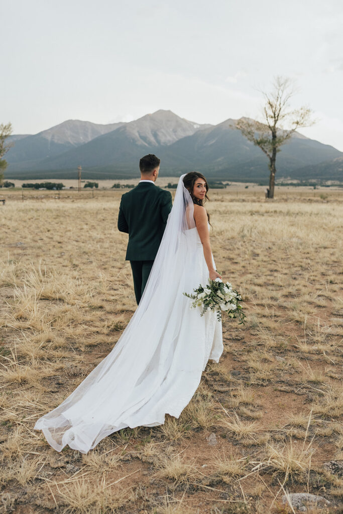 Buena Vista, Colorado bride and groom portraits