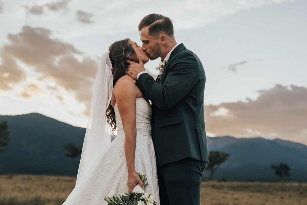 Sunset wedding photos at The Barn at Sunset Ranch