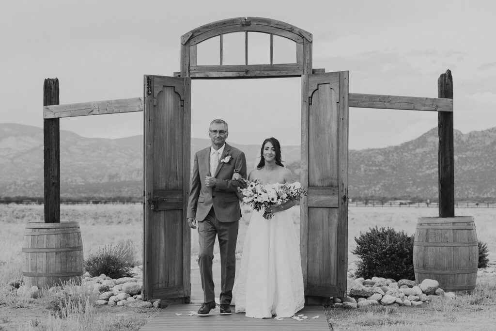The Barn at Sunset Ranch wedding ceremony in Buena Vista, CO
