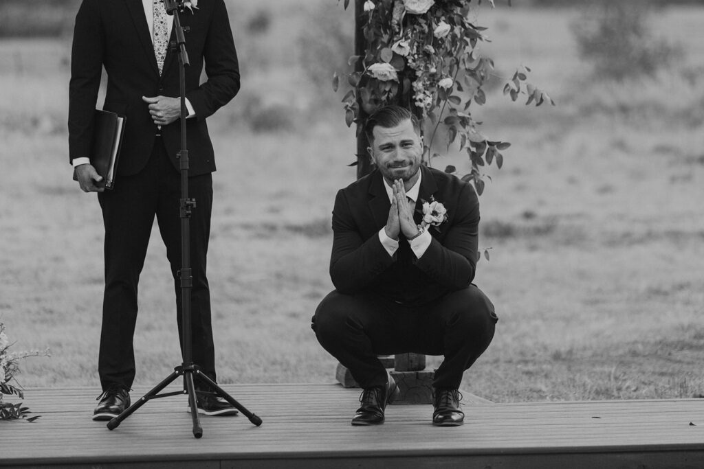 The Barn at Sunset Ranch wedding ceremony in Buena Vista, CO
