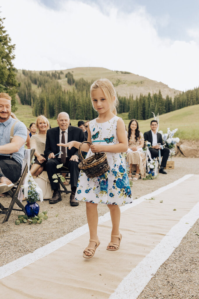 Copper Mountain wedding ceremony at Aerie in Colorado