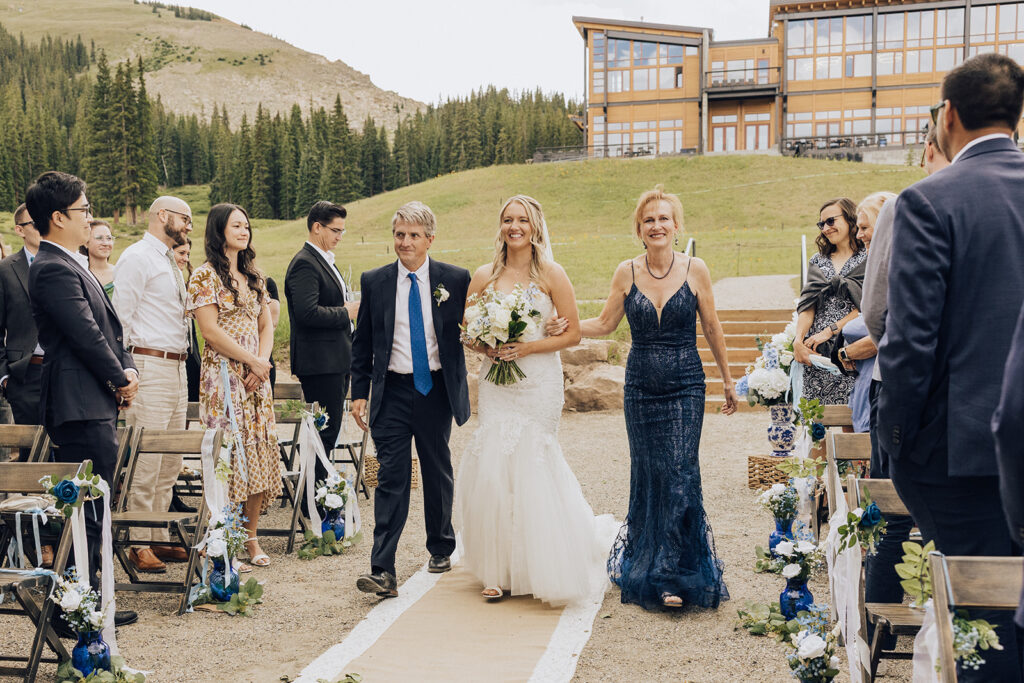 Copper Mountain wedding ceremony at Aerie in Colorado