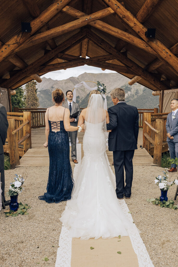 Copper Mountain wedding ceremony at Aerie in Colorado