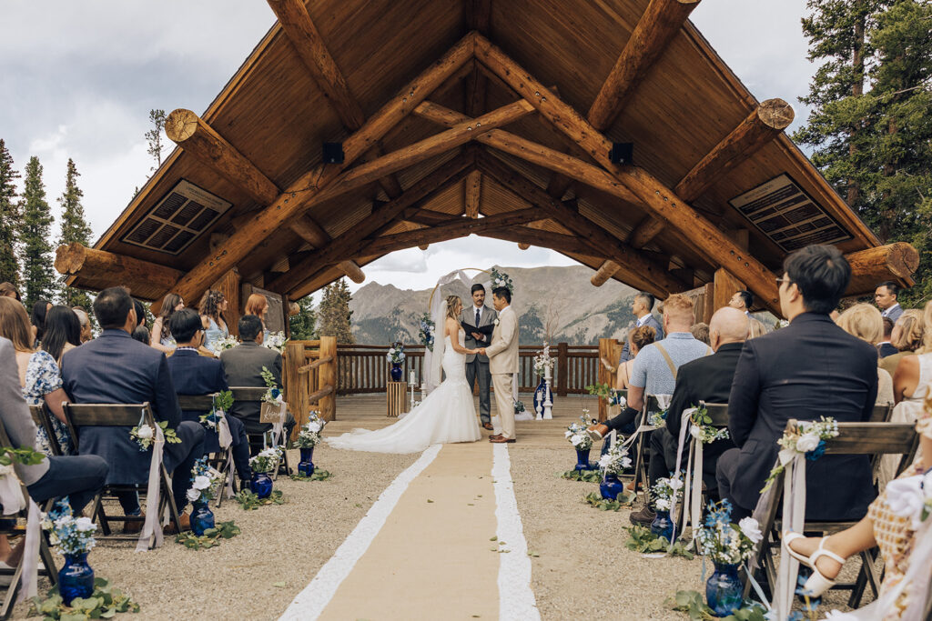 Copper Mountain wedding ceremony at Aerie in Colorado
