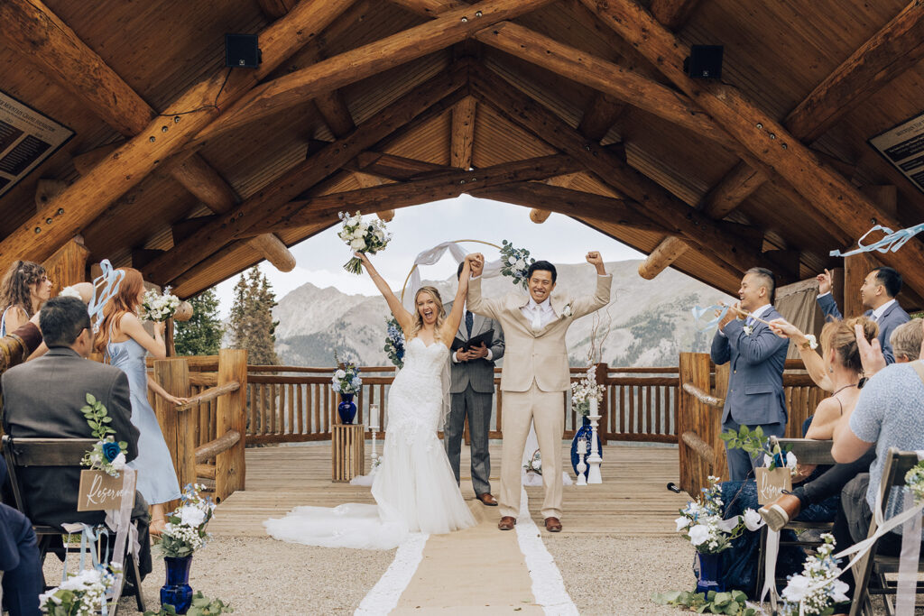 Copper Mountain wedding ceremony at Aerie in Colorado