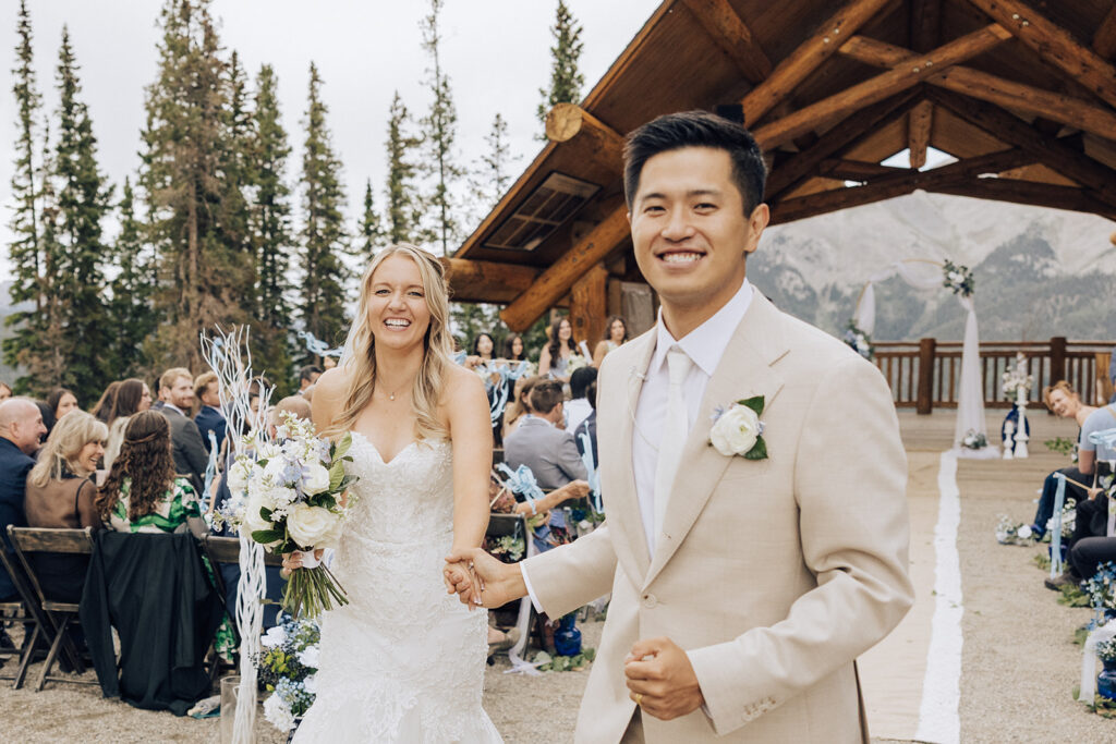 Copper Mountain wedding ceremony at Aerie in Colorado