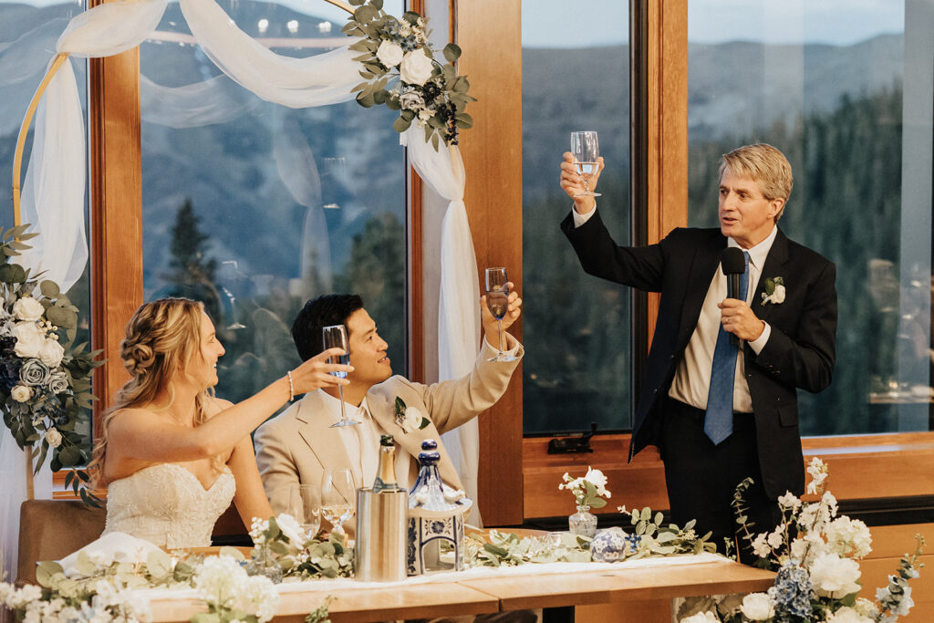 Wedding reception at Aerie on Copper Mountain in Colorado
