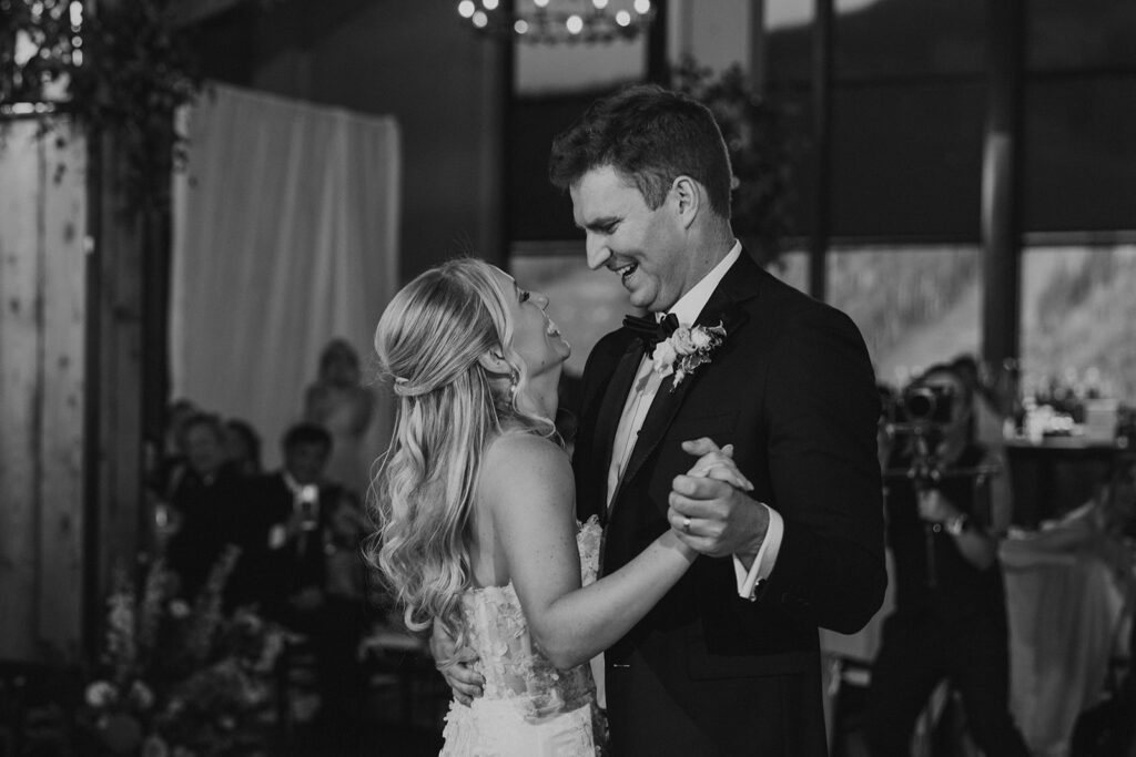 A lively mountain wedding reception at Steamboat Resort