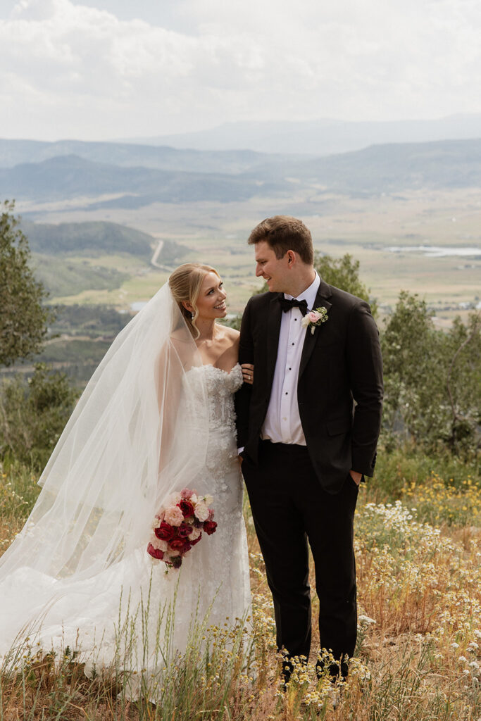 Colorado mountain wedding portraits in Steamboat