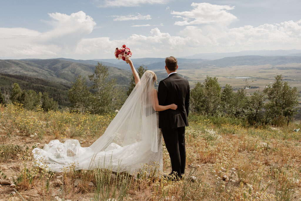 Colorado mountain wedding portraits in Steamboat