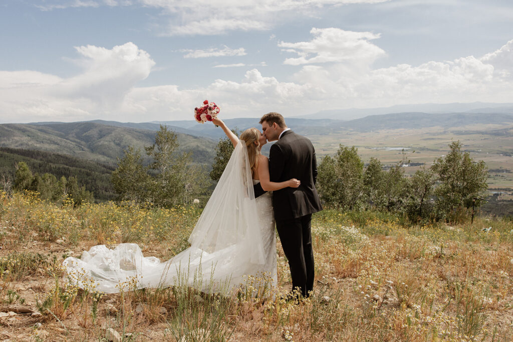 Colorado mountain wedding portraits in Steamboat