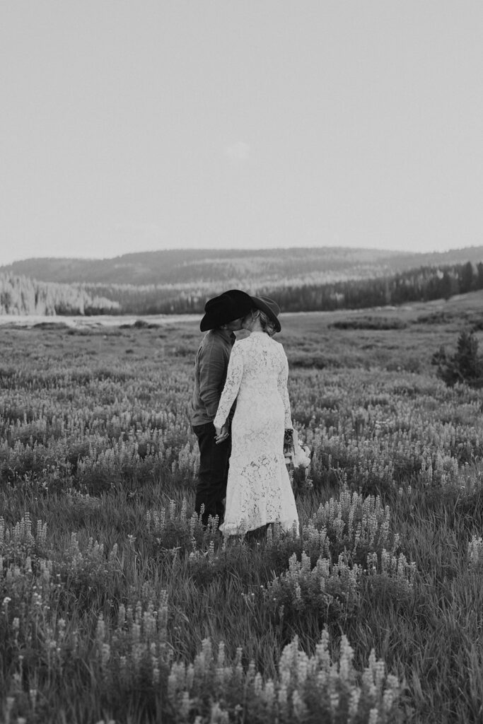 Colorado wildflower elopement portraits in Steamboat Springs