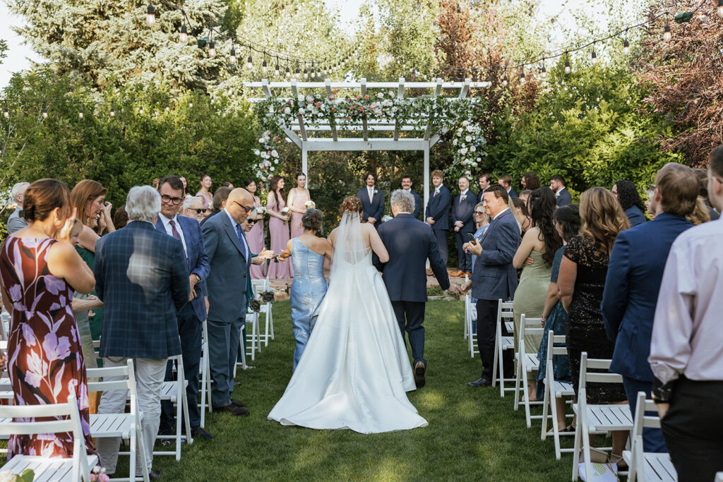 Wedding ceremony at Church Ranch Event Center in Colorado