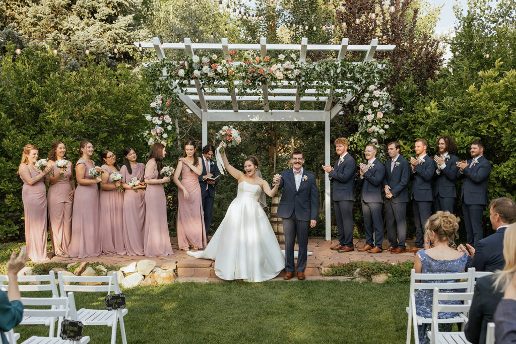 Wedding ceremony at Church Ranch Event Center in Colorado