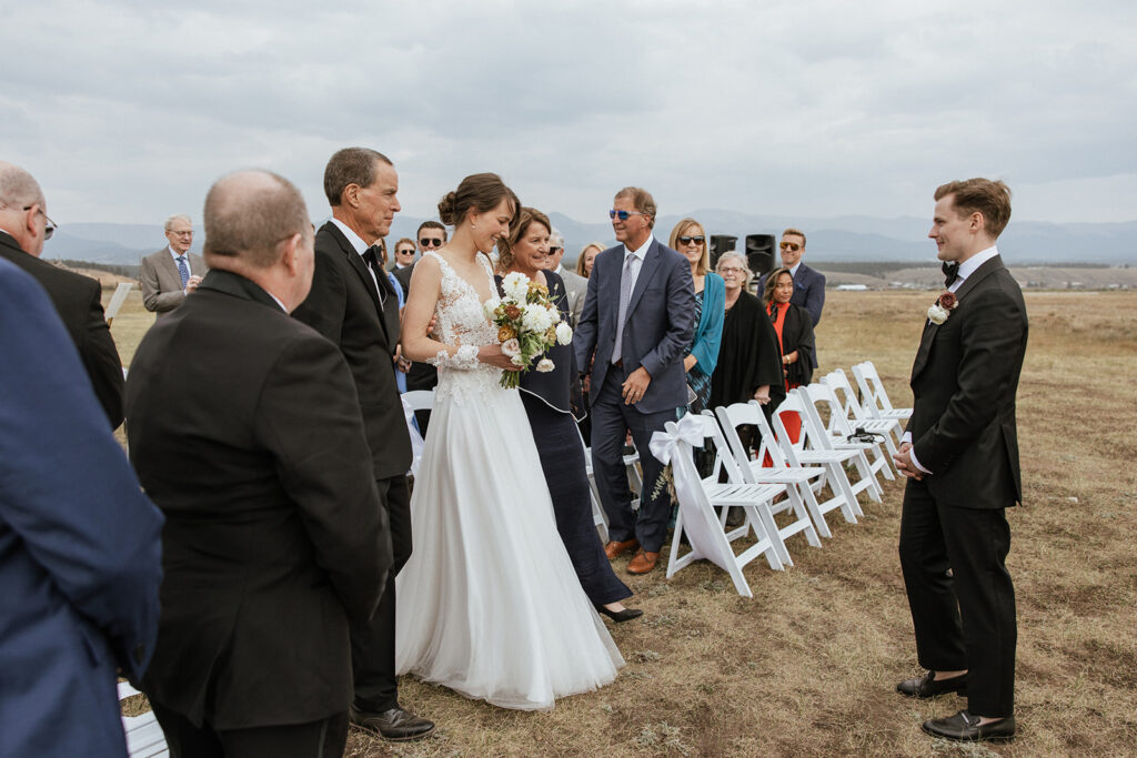 Leadville, Colorado wedding ceremony outdoors at FREIGHT