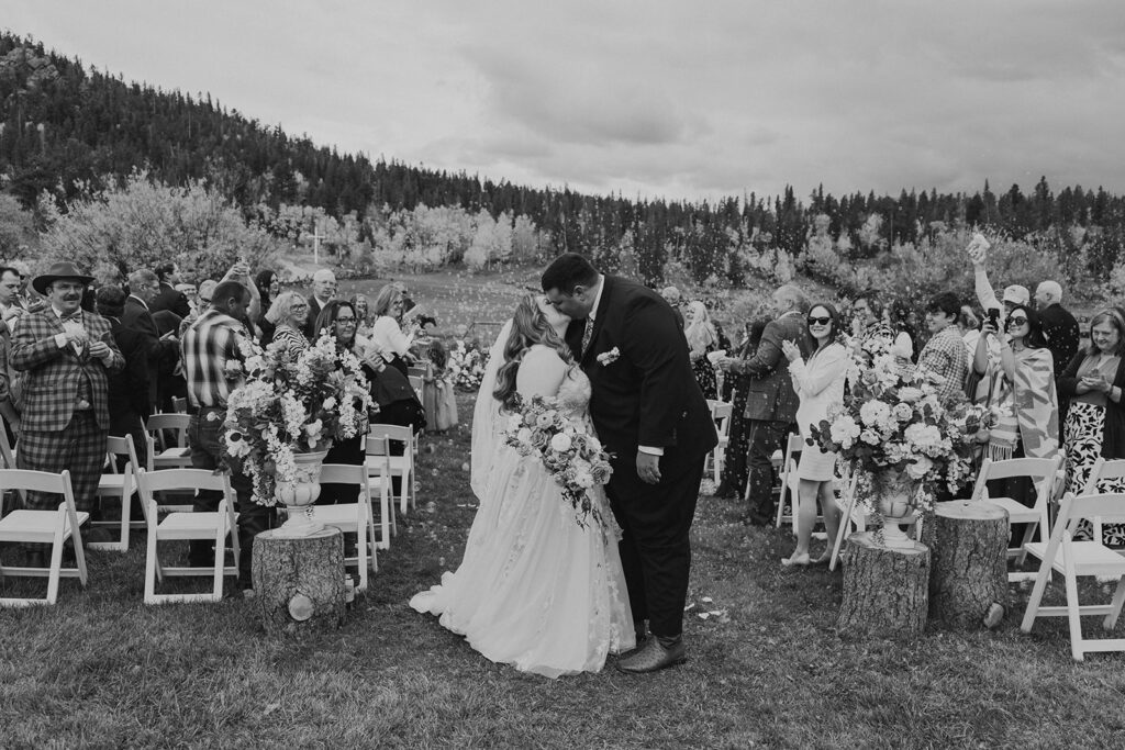 Beaver Meadows Resort Ranch wedding ceremony in the fall