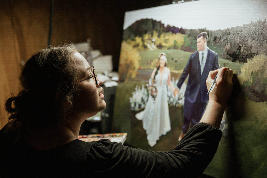 Live wedding painter